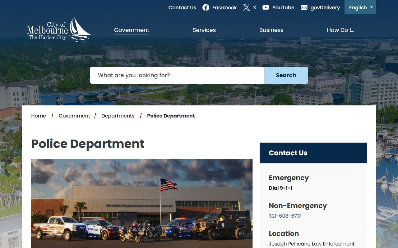 Melbourne Police Department website for Melbourne busted mugshots