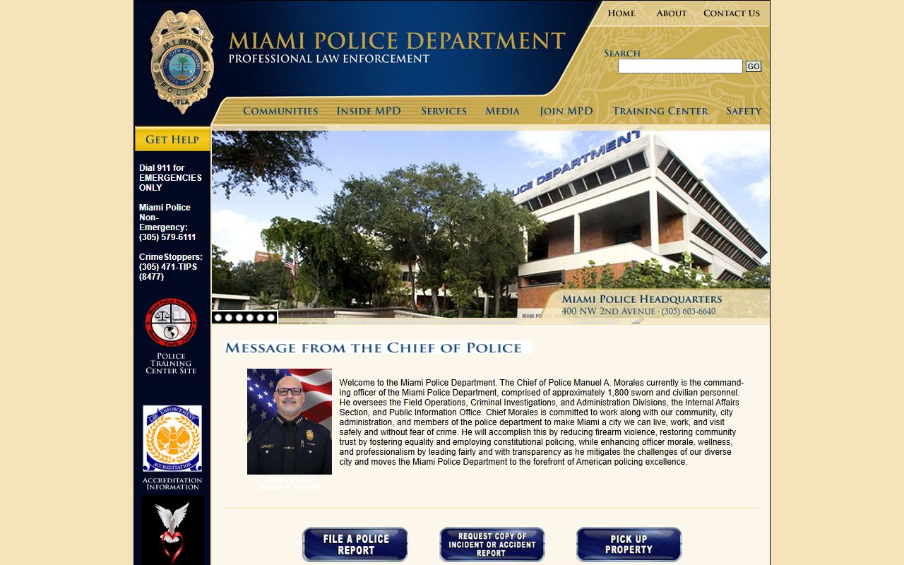 Miami Police Department website for Miami busted mugshots and arrest records