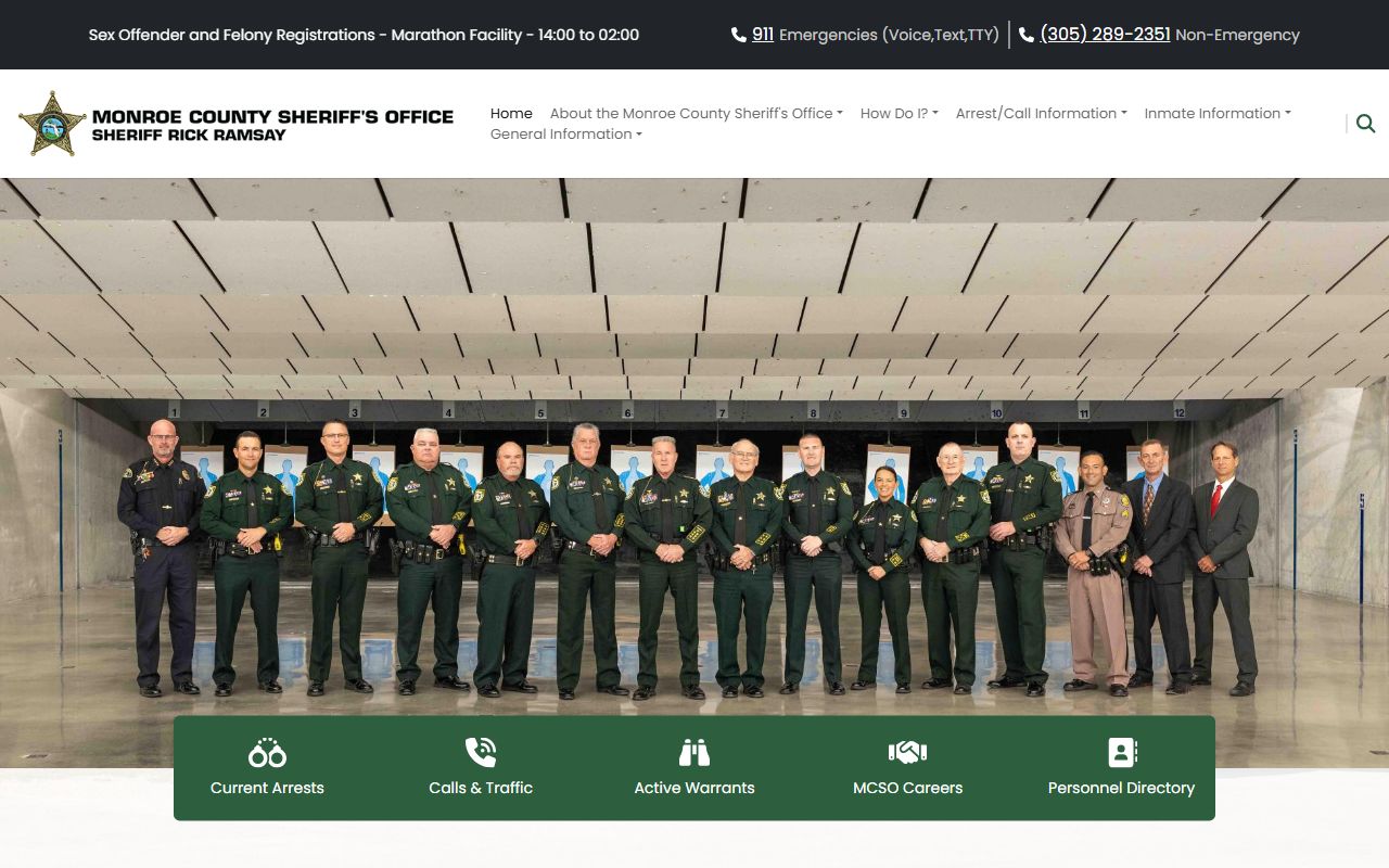 Monroe County Sheriff website for busted mugshots and arrest records