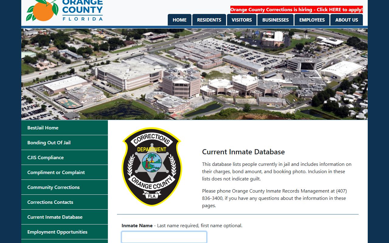 Orange County inmate search portal for busted mugshots updated every 30 minutes